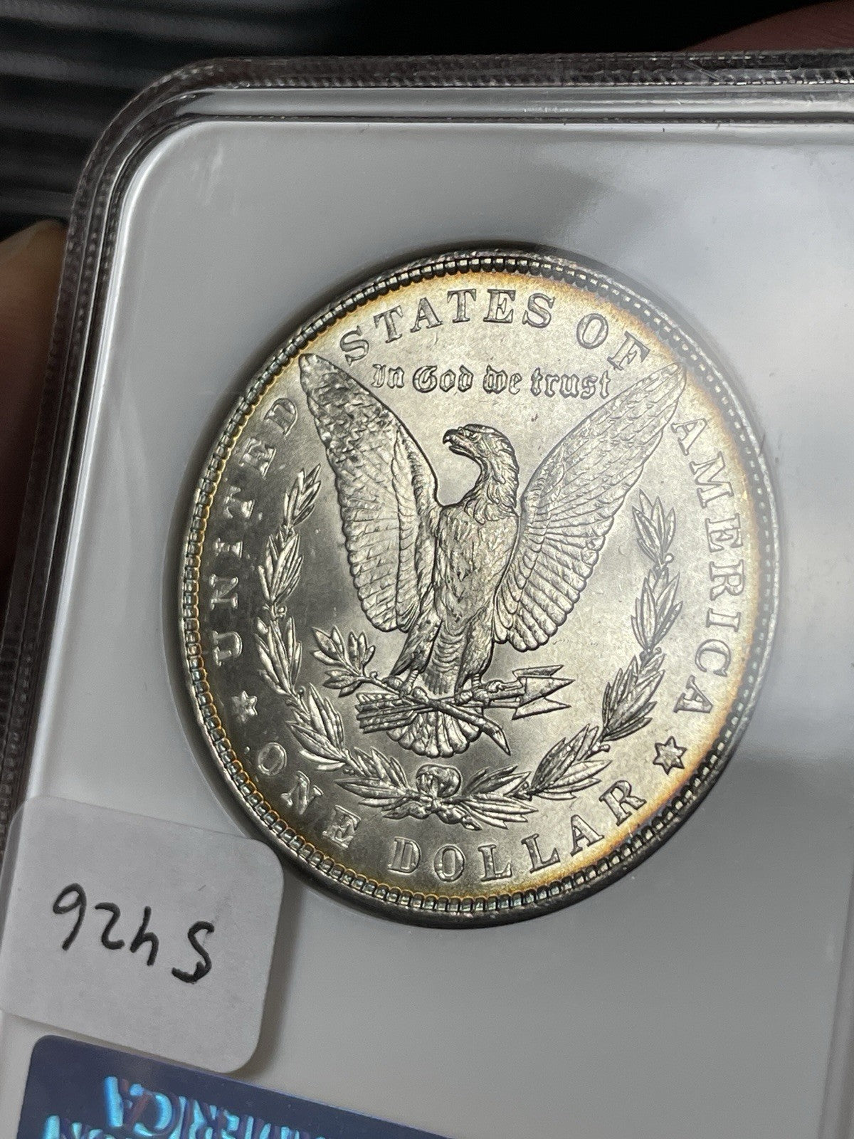 1886 NGC MS63 Morgan Silver Dollar End Of Roll Toning Old Fatty Holder