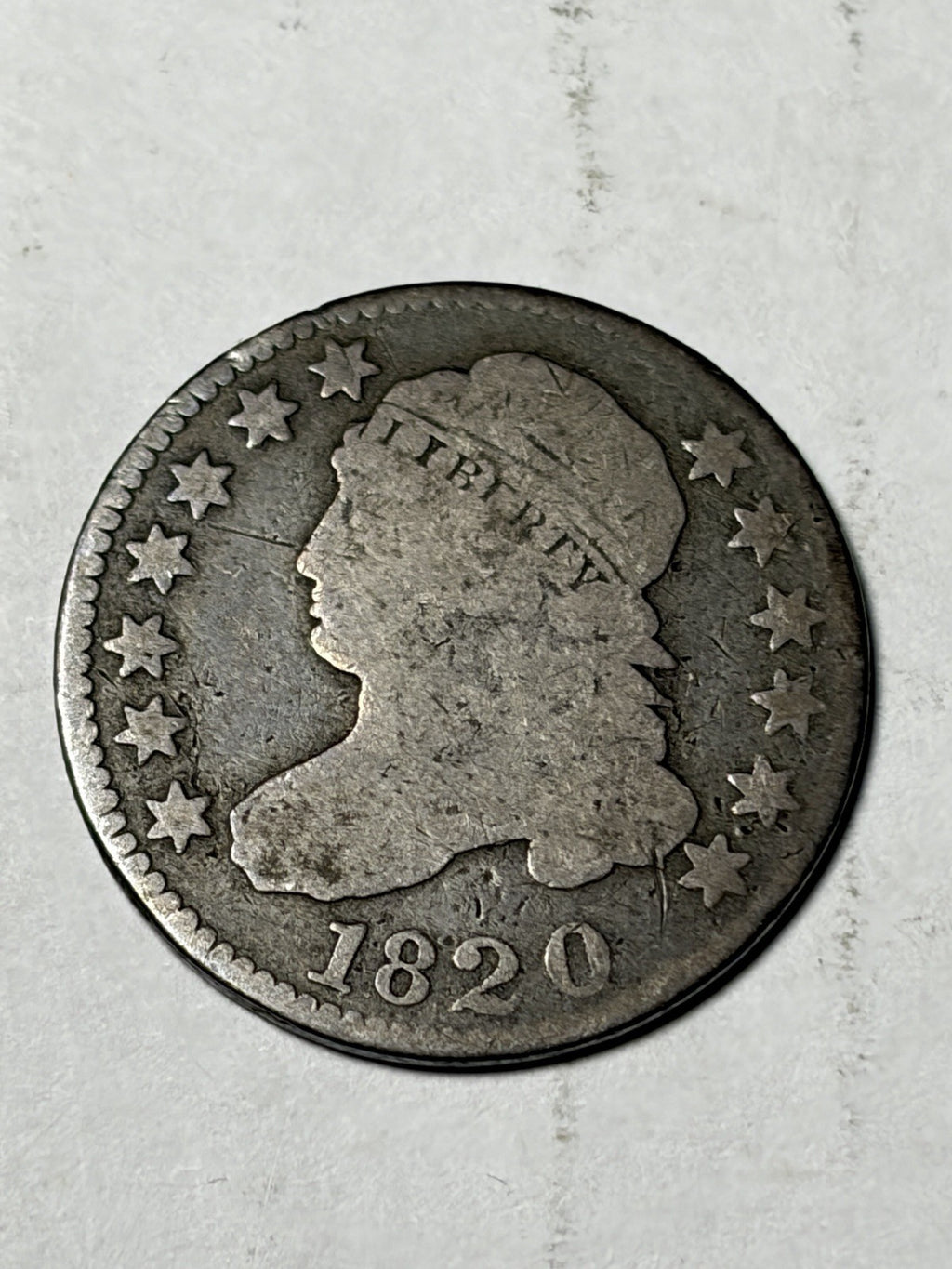 1820 Capped Bust Silver Dime
