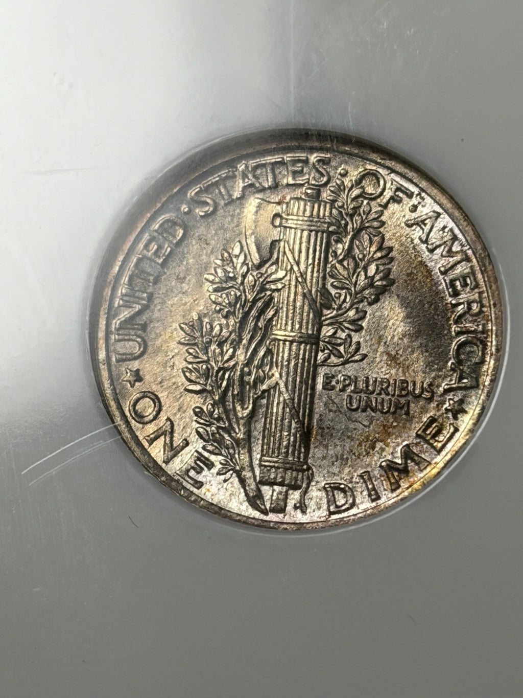 1916 NGC MS67 FB Mercury Dime Toned