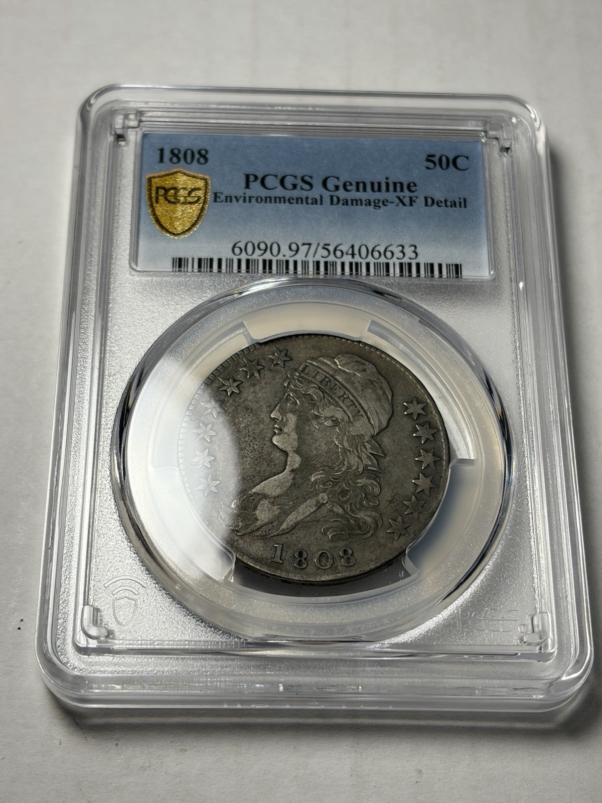 1808 PCGS XF Details Capped Bust Half Dollar