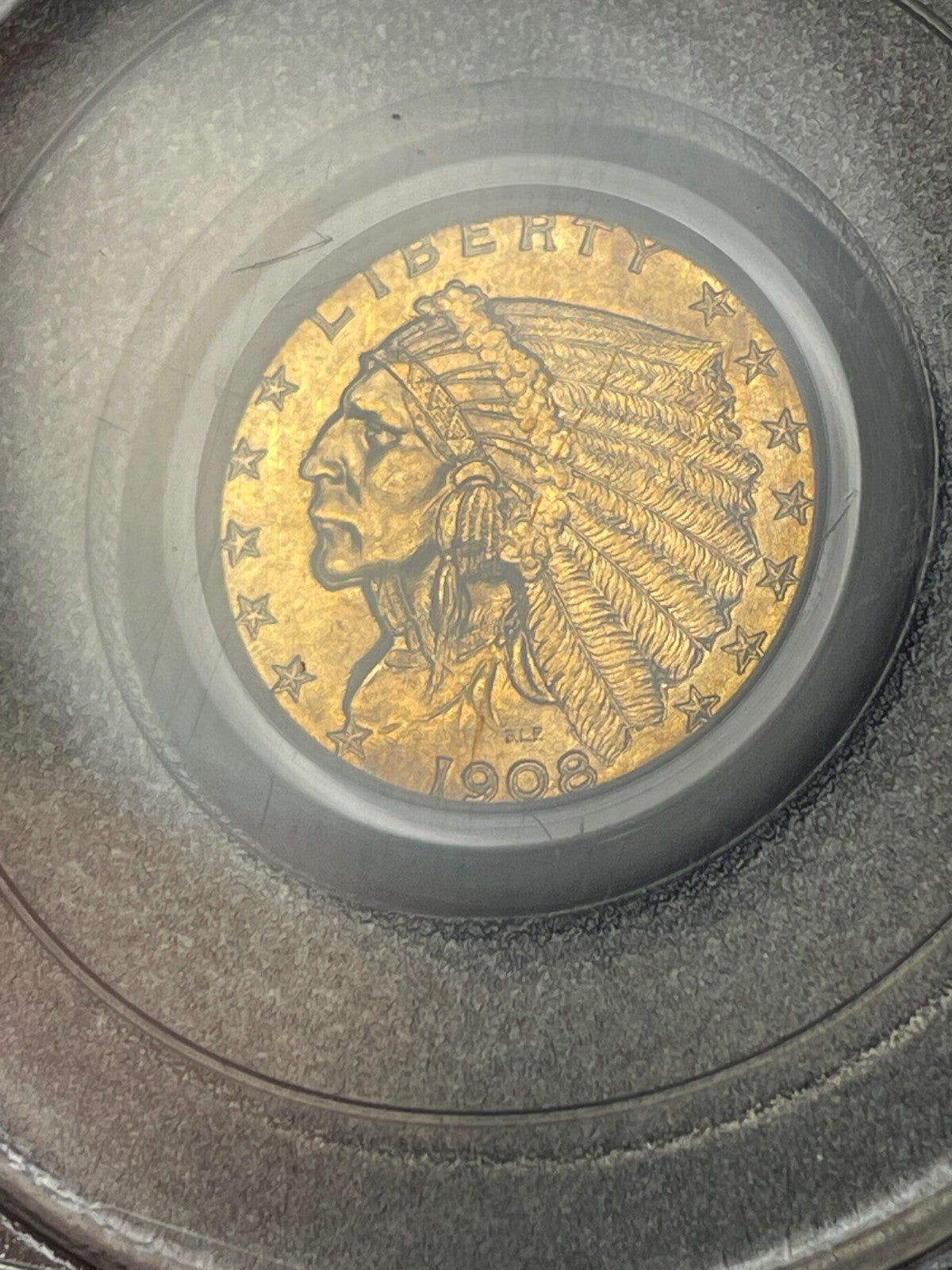 1908 PCGS MS64 CAC $2.5 Gold Indian Quarter Eagle Pre-33