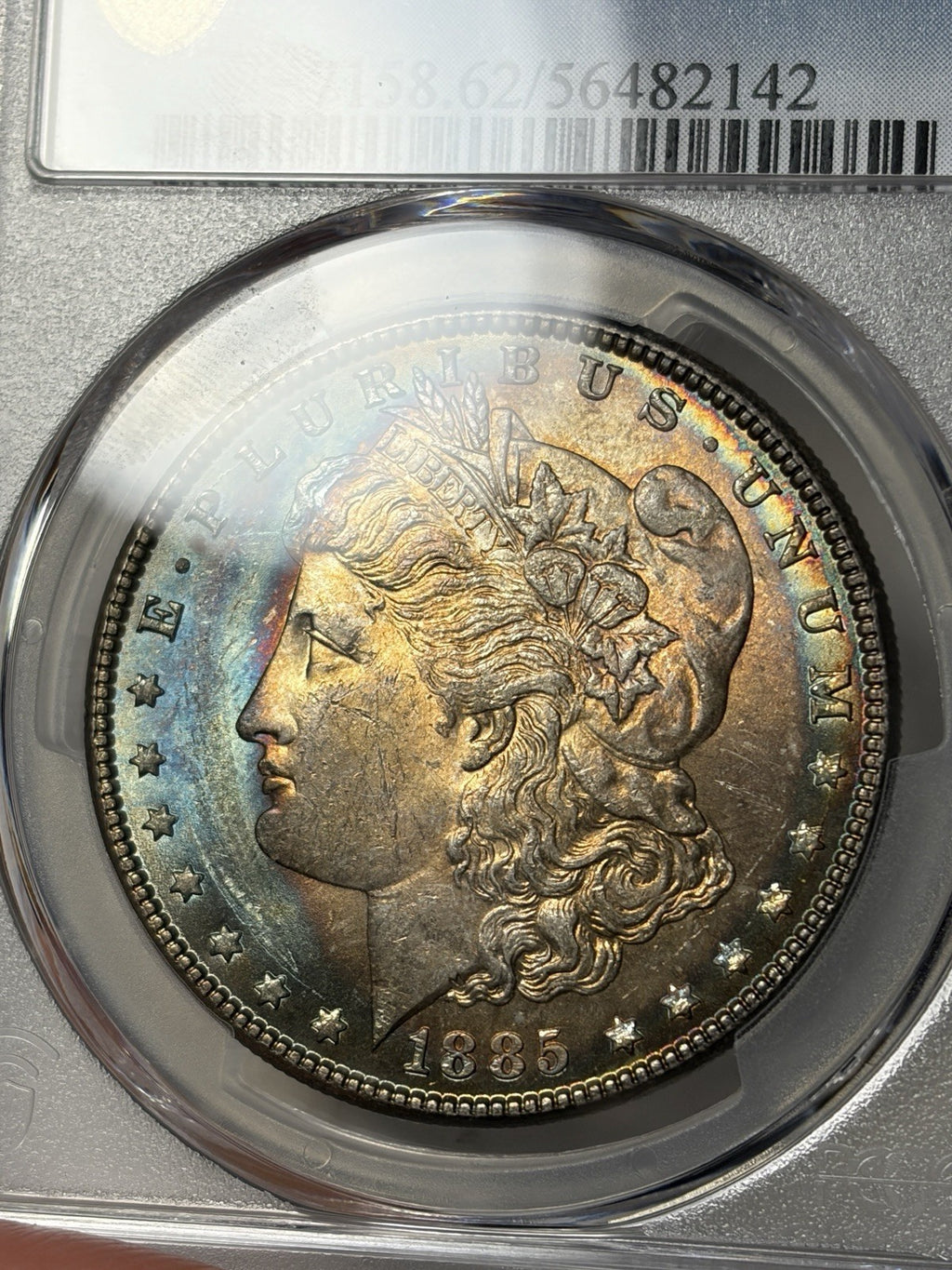1885 PCGS MS62 Morgan Silver Dollar Toned