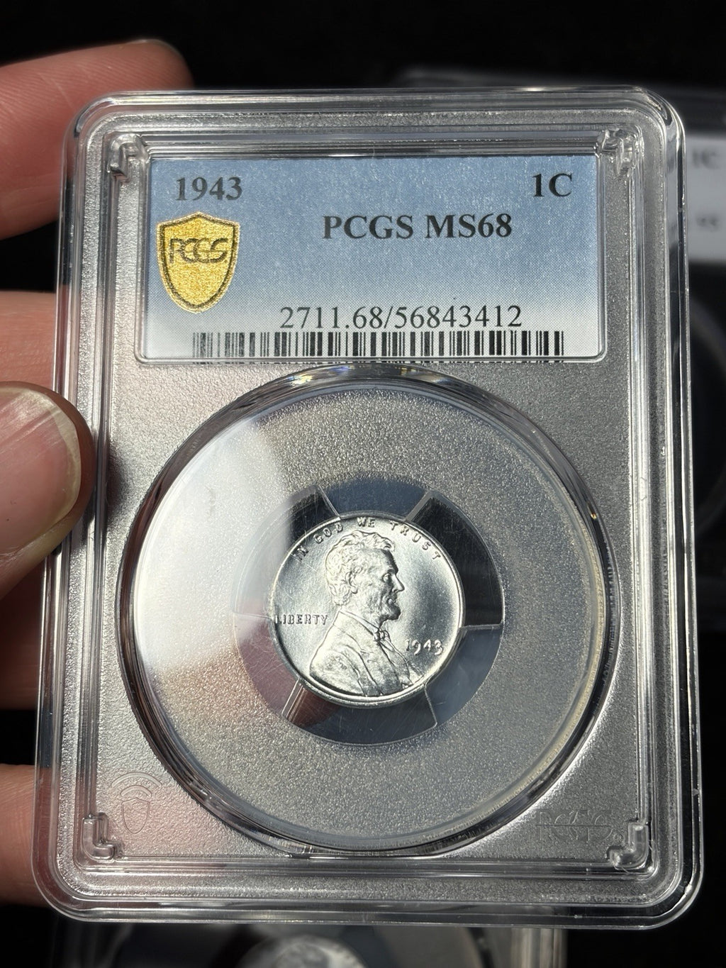 1943 PDS PCGS MS68 Lincoln Wheat Steel Cent Registry Grade Set!
