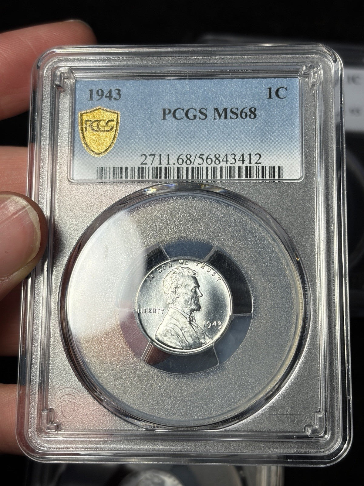 1943 PDS PCGS MS68 Lincoln Wheat Steel Cent Registry Grade Set!