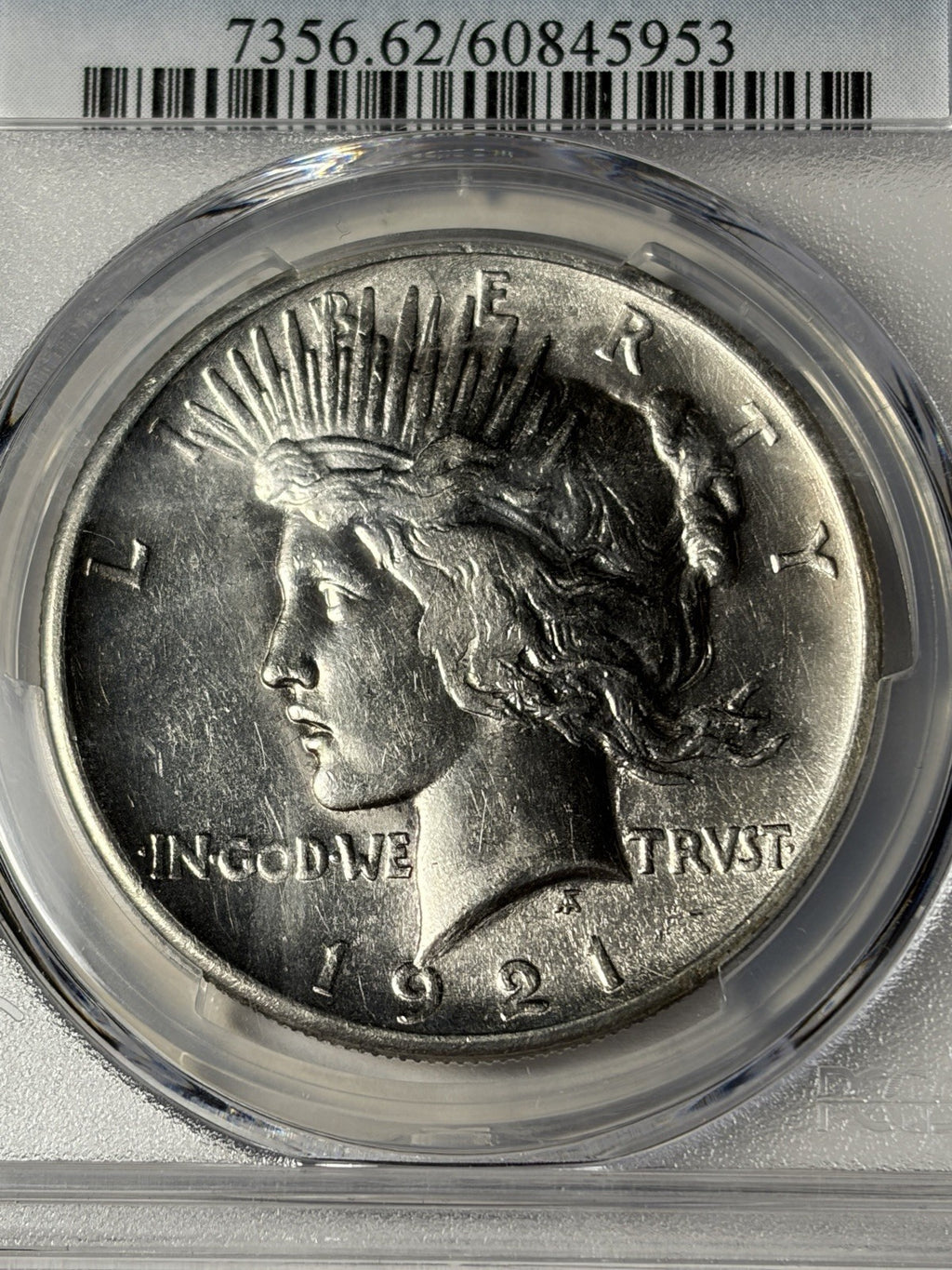 1921 PCGS MS62 Peace Silver Dollar High Relief