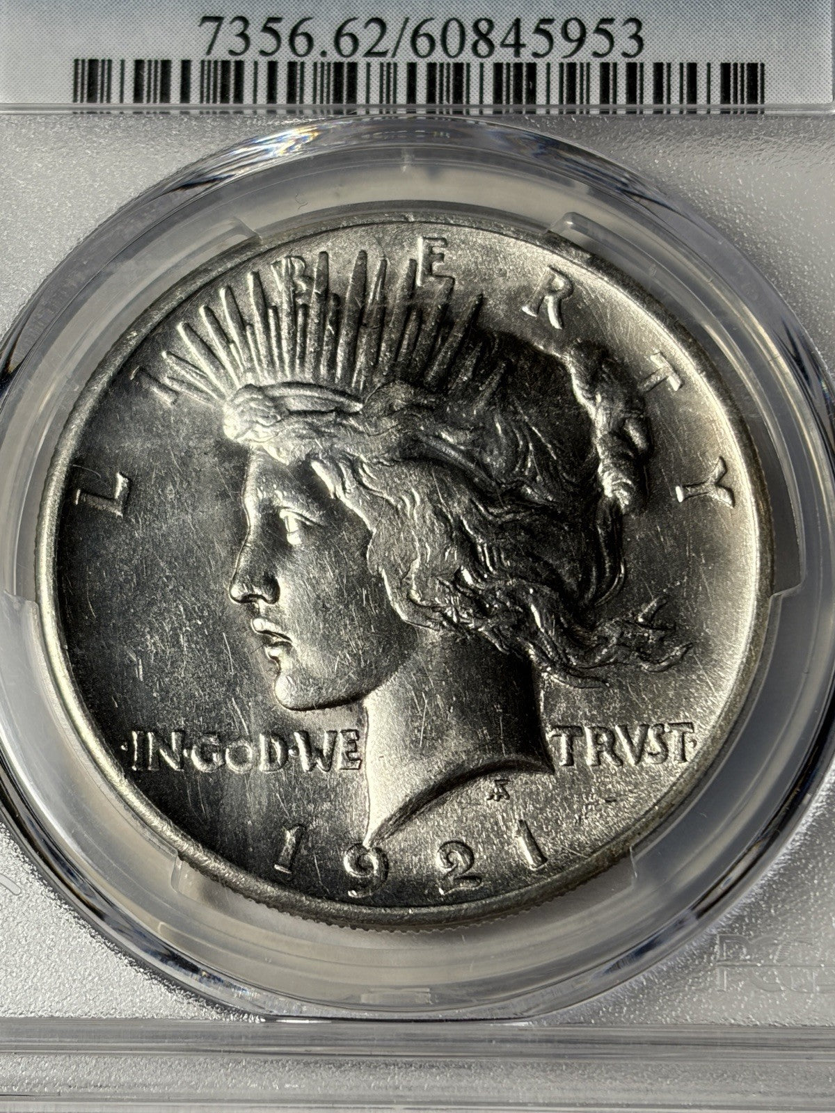1921 PCGS MS62 Peace Silver Dollar High Relief