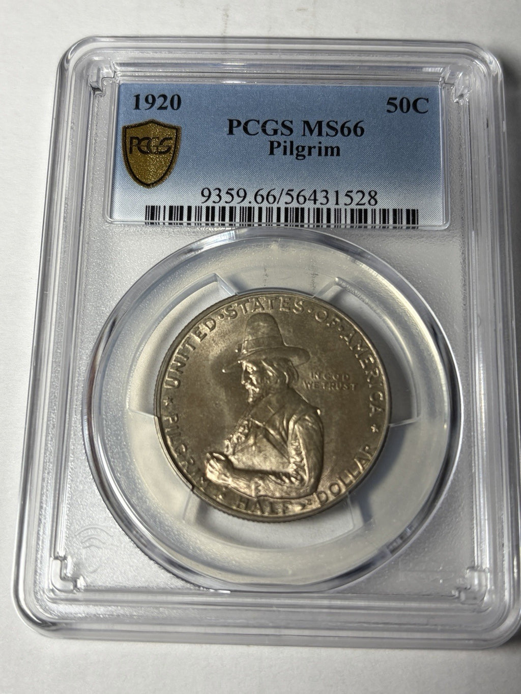 1920 PCGS MS66 Pilgrim Commemorative Half Dollar