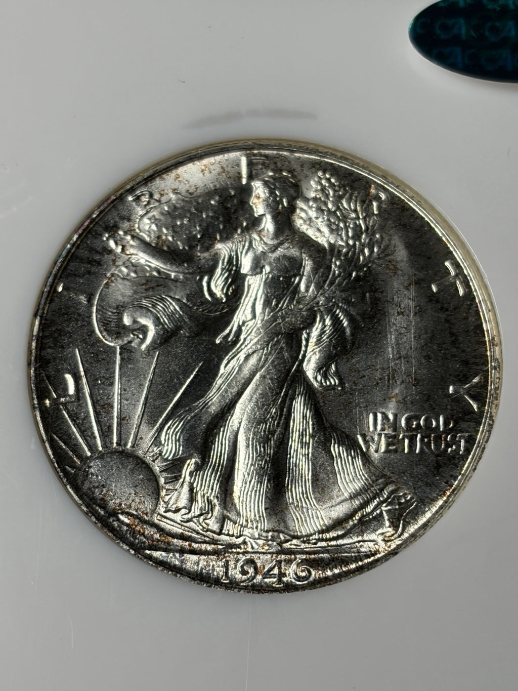 1946-S NGC MS64 CAC Walking Liberty Half Dollar Old Holder Fatty