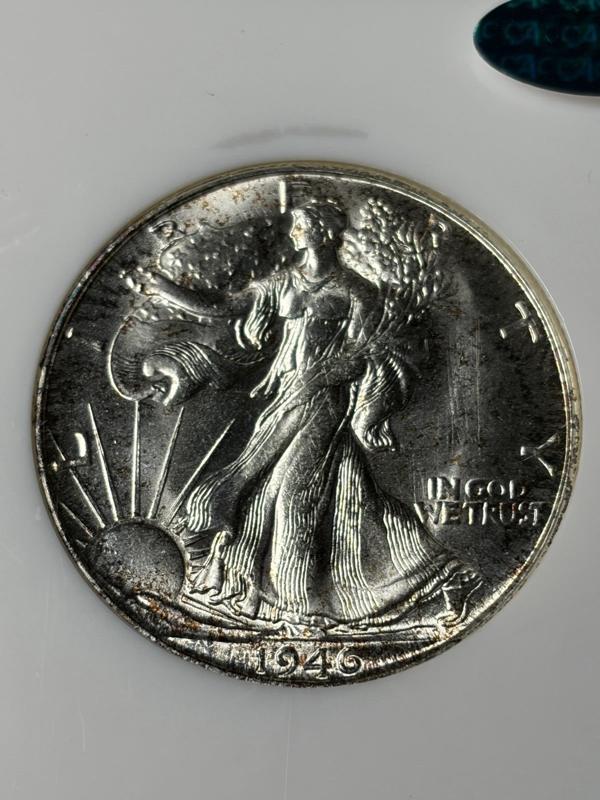 1946-S NGC MS64 CAC Walking Liberty Half Dollar Old Holder Fatty