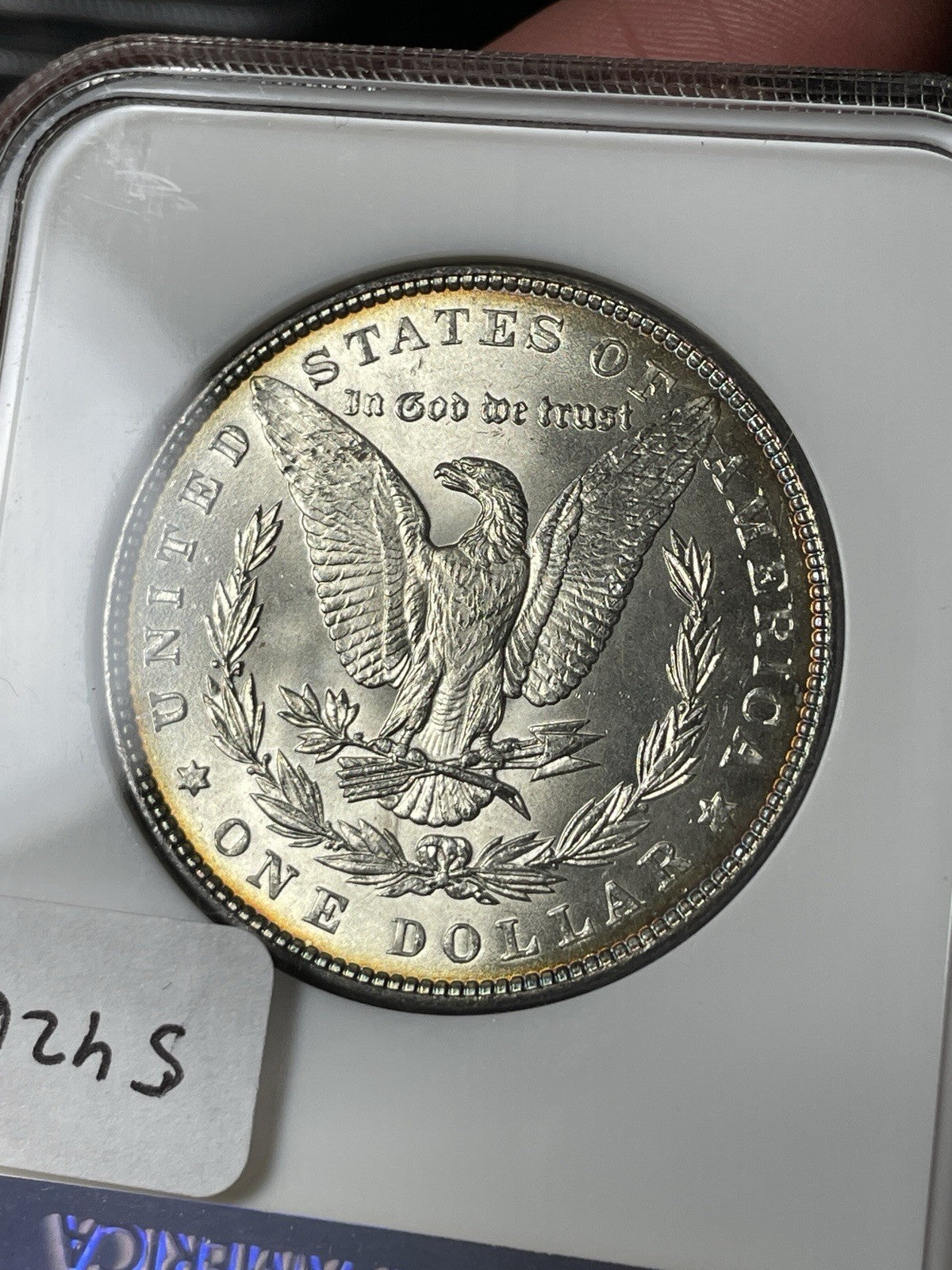 1886 NGC MS63 Morgan Silver Dollar End Of Roll Toning Old Fatty Holder
