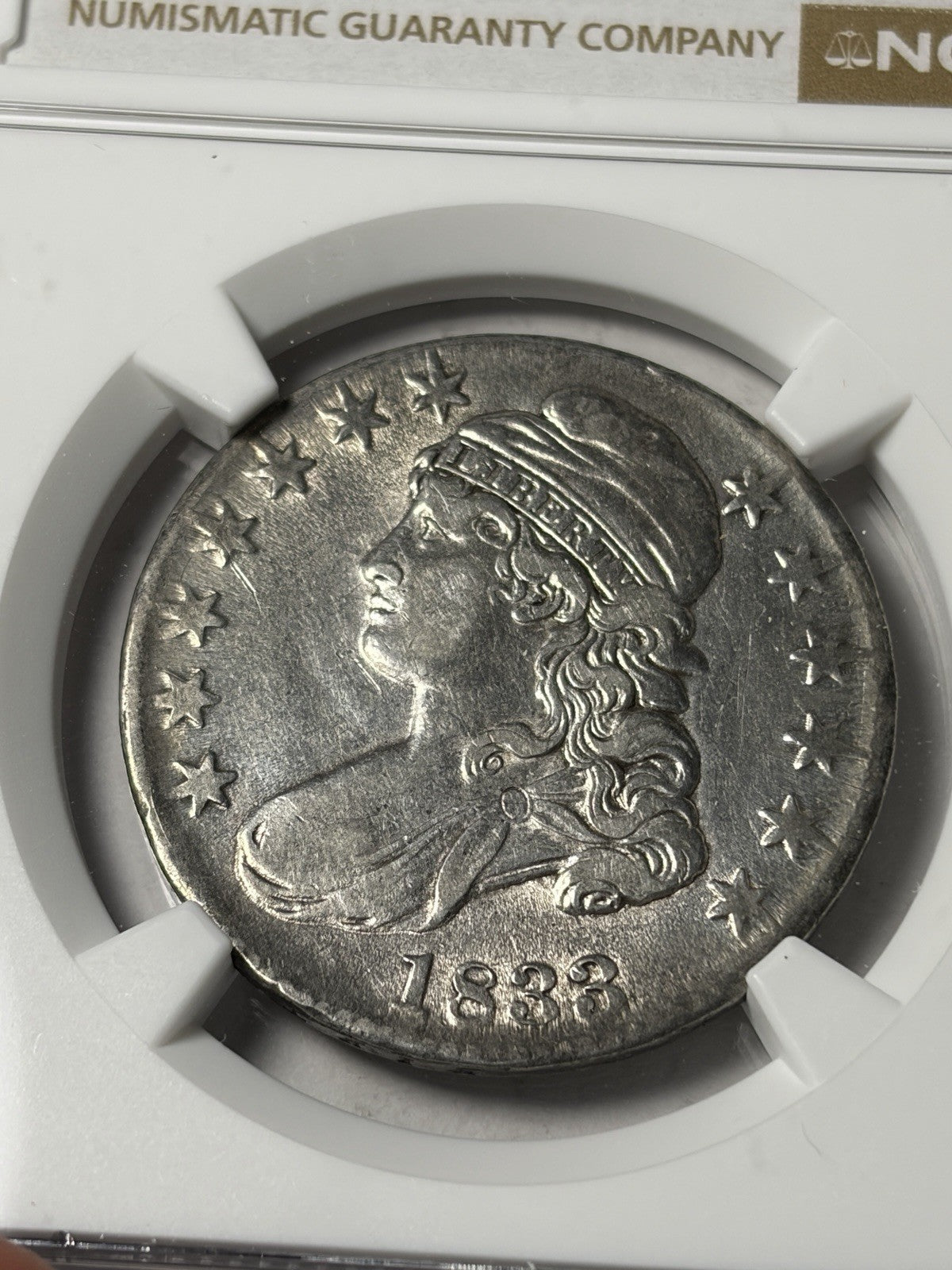 1833 NGC XF Details Capped Bust Half Dollar Lustrous