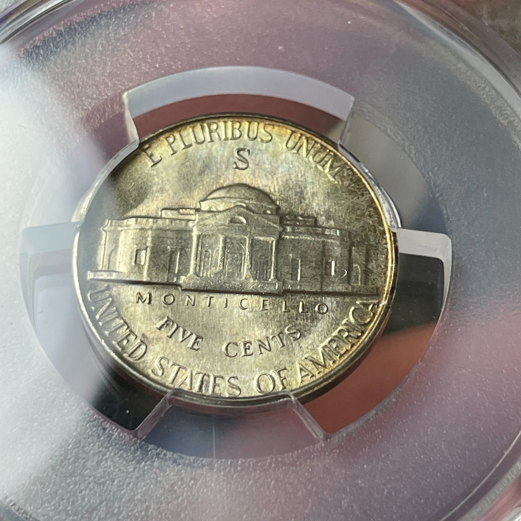 1945-S PCGS MS66+ Jefferson War Nickel - Semi-PL Ultra Rare Crazy Die Polish