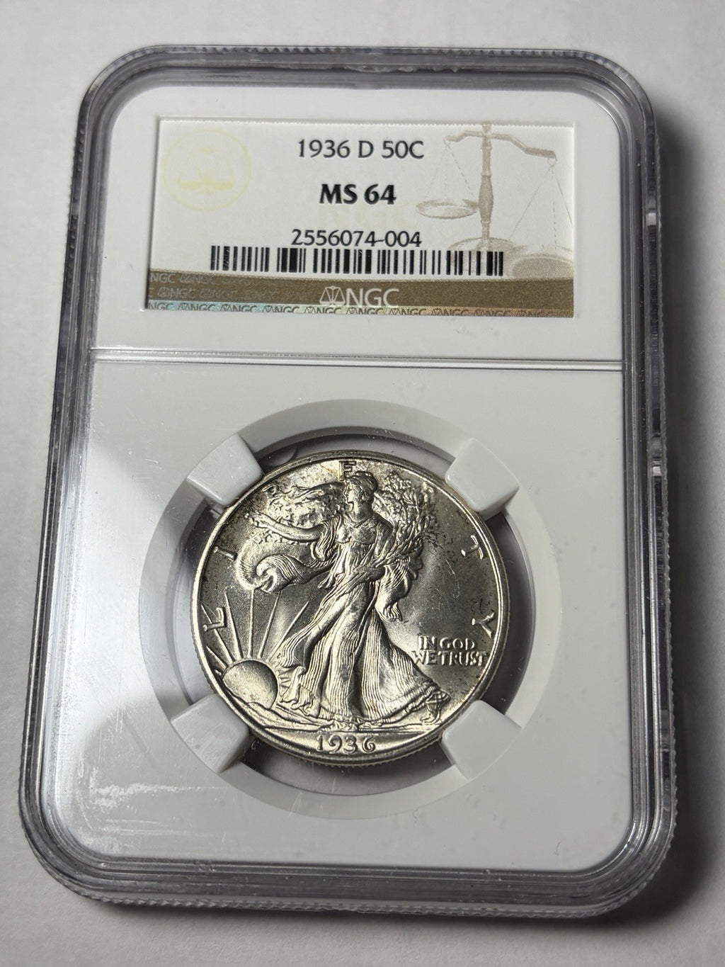 1936-D NGC MS64 Walking Liberty Half Dollar