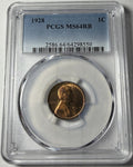 1928 PCGS MS64RB Lincoln Wheat Cent