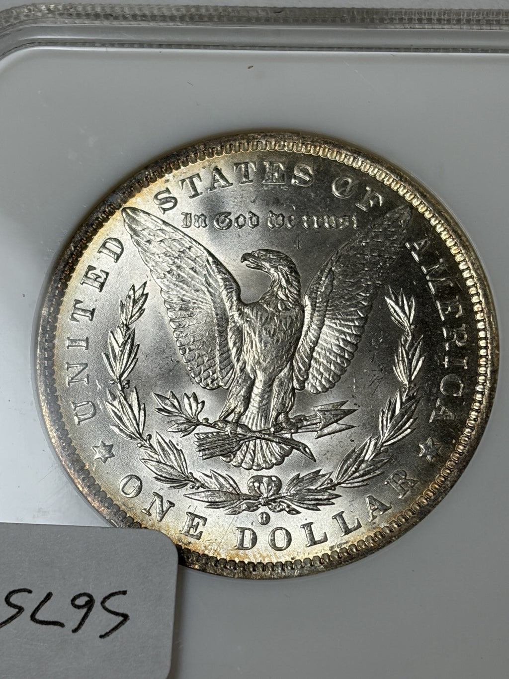 1884-O NGC MS62 Morgan Silver Dollar White Label Fatty 121XXX Early Holder
