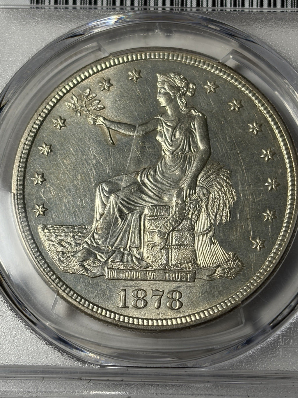 1878-S PCGS MS62 Trade Silver Dollar