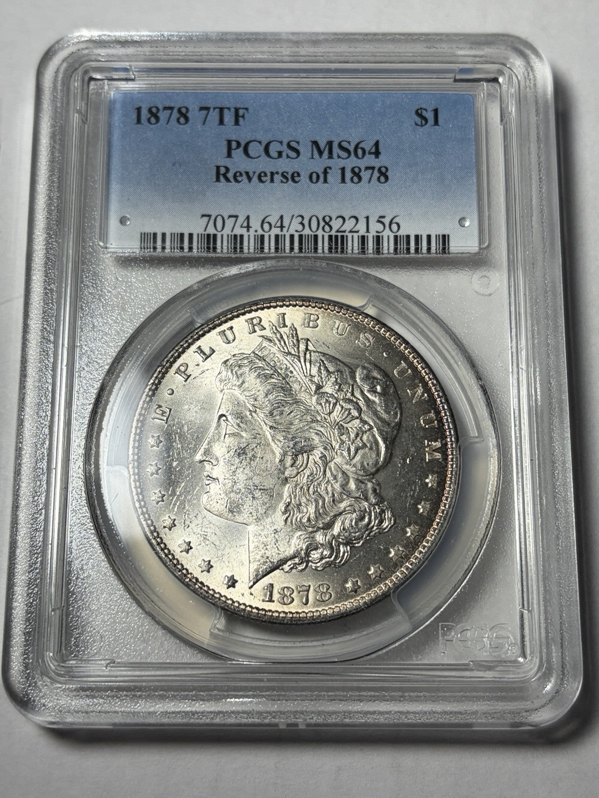 1878 7TF PCGS MS64 Morgan Silver Dollar Reverse of 1878