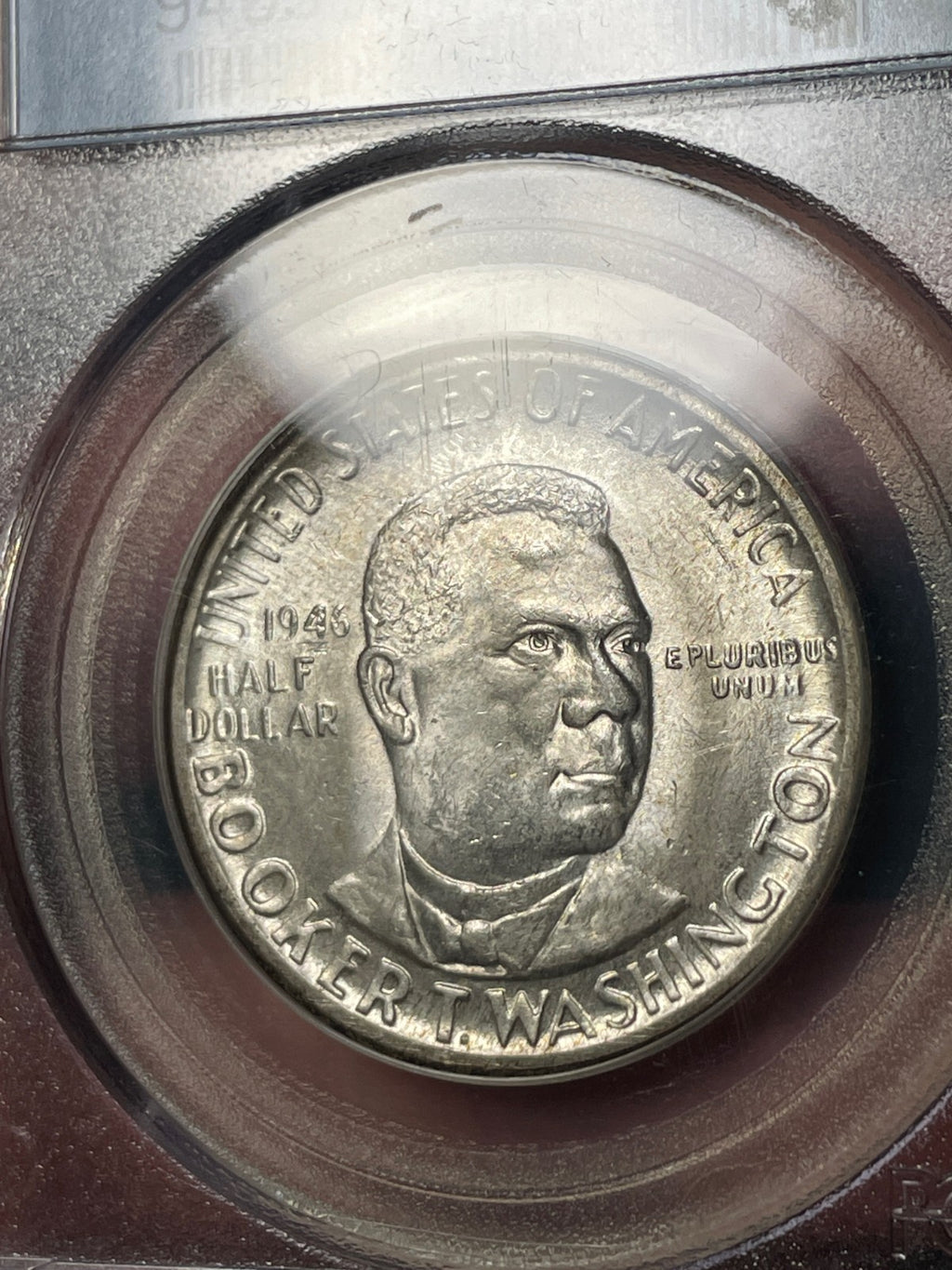 1946-D PCGS MS64 CAC Booker T Washington Commemorative Half Dollar Old Blue