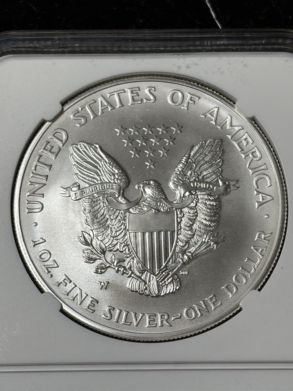 2008-W Reverse of 2007 NGC MS69 American Silver Eagle With OGP