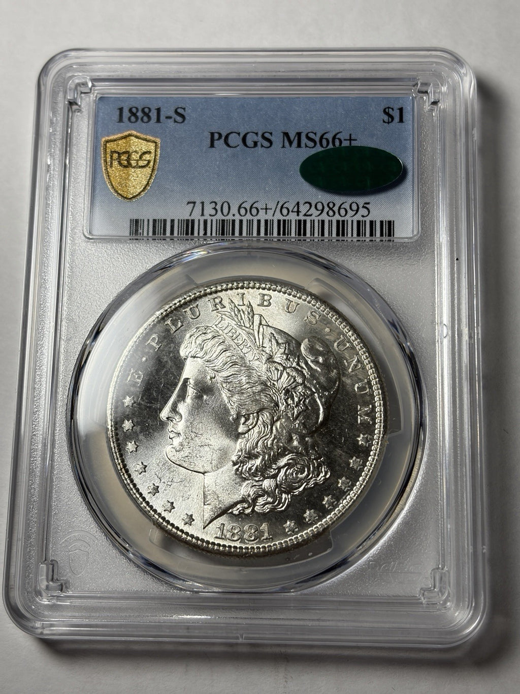 1881-S PCGS MS66+ CAC Morgan Silver Dollar 