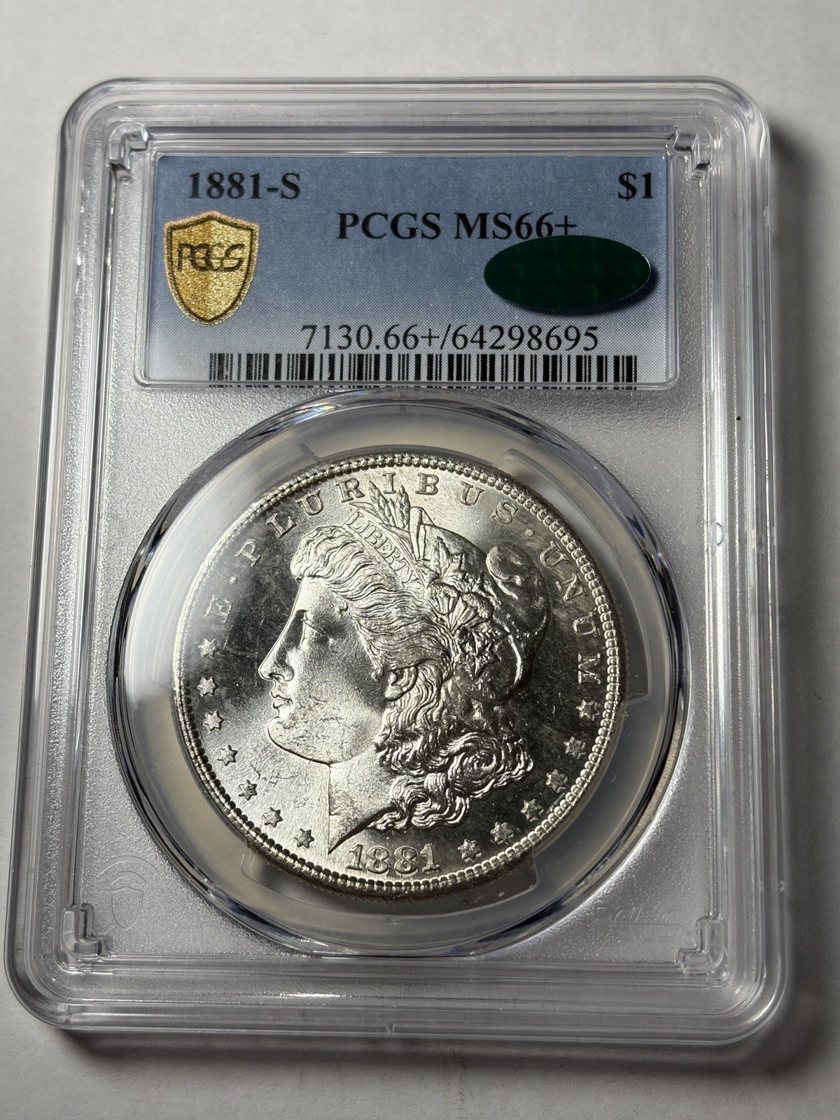 1881-S PCGS MS66+ CAC Morgan Silver Dollar 