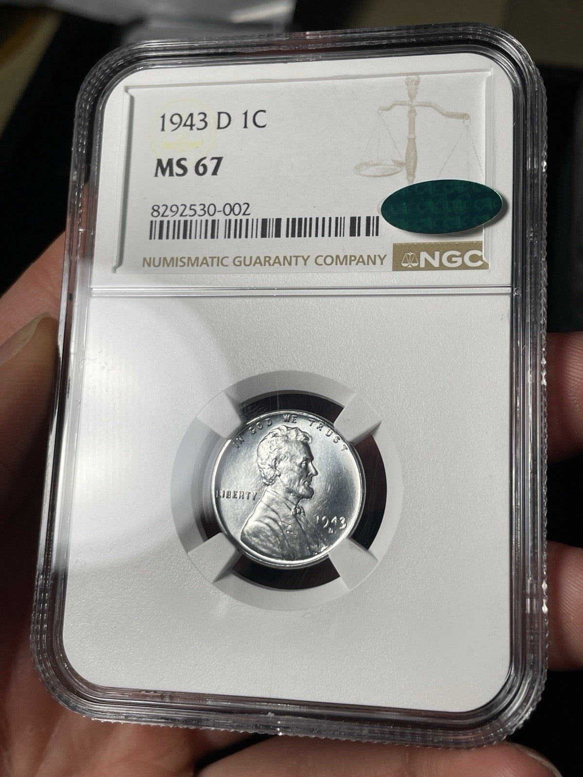 1943-D NGC MS67 Steel Cent Superb Gem BU