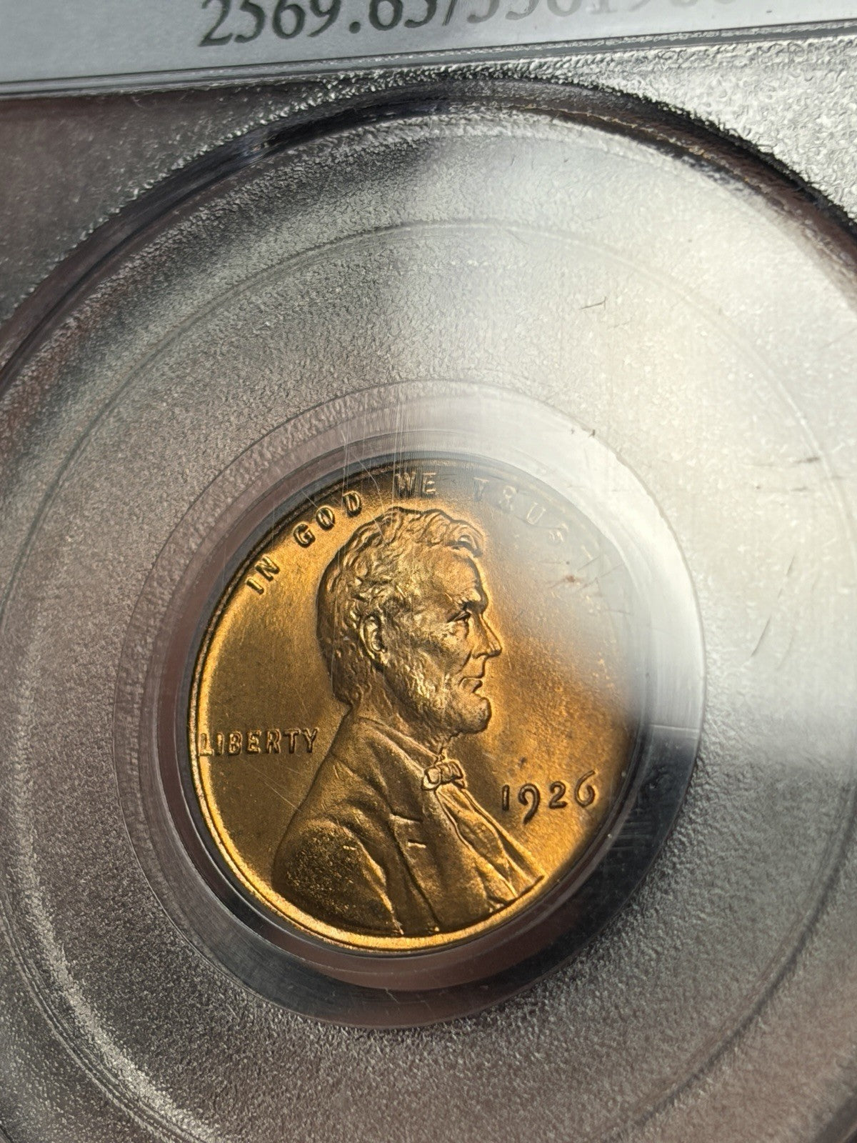 1926 PCGS MS65 RD CAC Lincoln Wheat Cent Old Blue Holder
