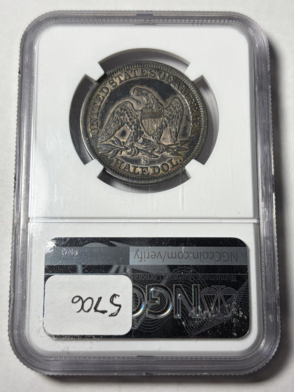 1861-S NGC XF Details Seated Liberty Half Dollar