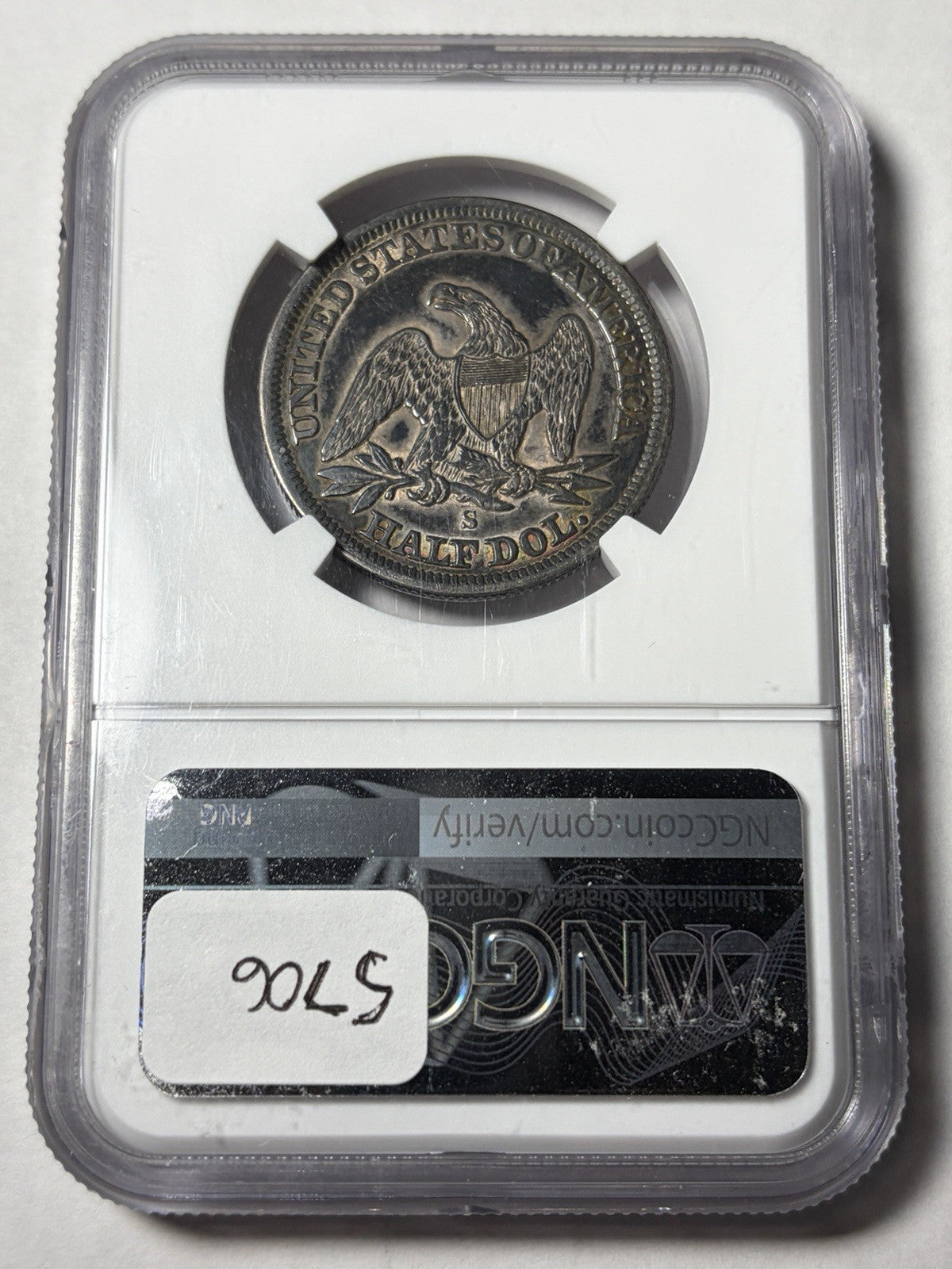 1861-S NGC XF Details Seated Liberty Half Dollar