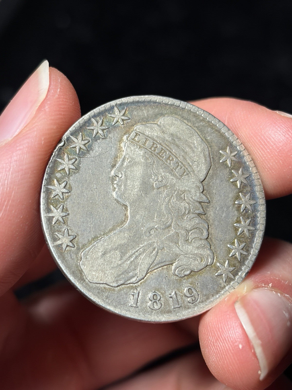 1819 Capped Bust Half Dollar Toned