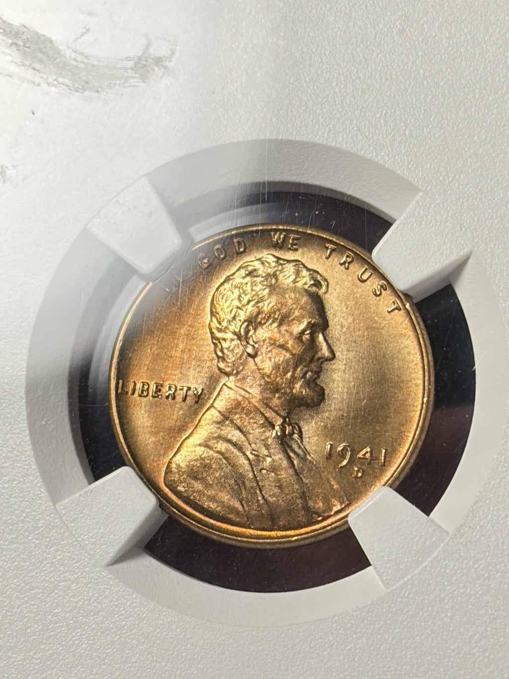 1941-D NGC MS66 RB CAC Lincoln Wheat Cent EX. MS67 RD