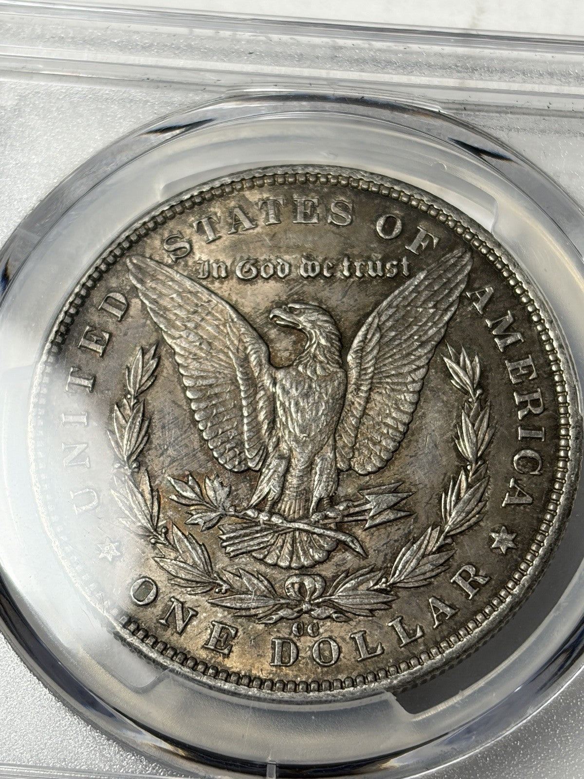 1890-CC PCGS AU58 Morgan Silver Dollar Toned