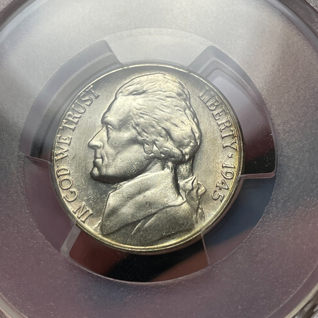 1945-S PCGS MS66+ Jefferson War Nickel - Semi-PL Ultra Rare Crazy Die Polish