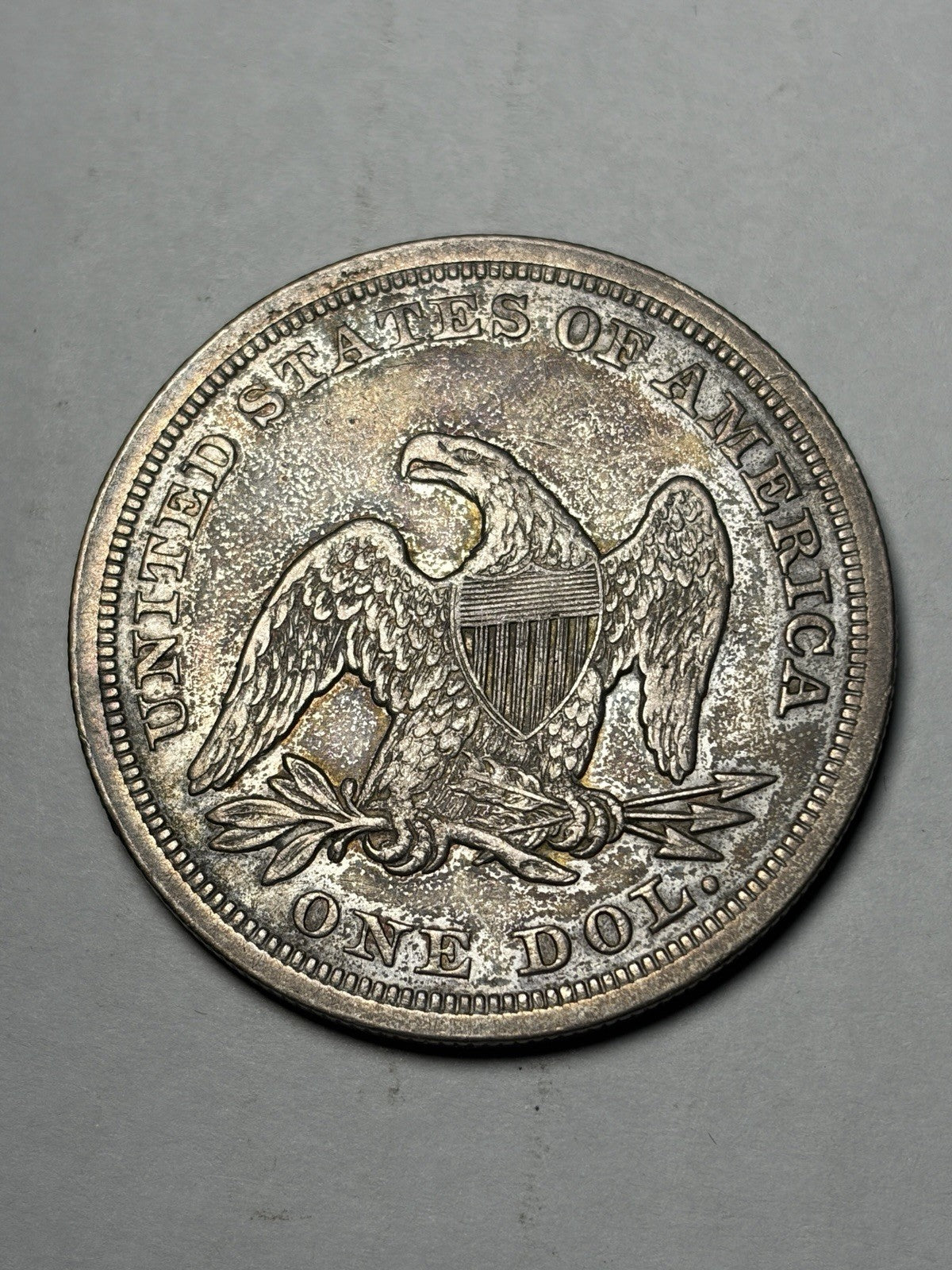 1847 Seated Liberty Silver Dollar Details