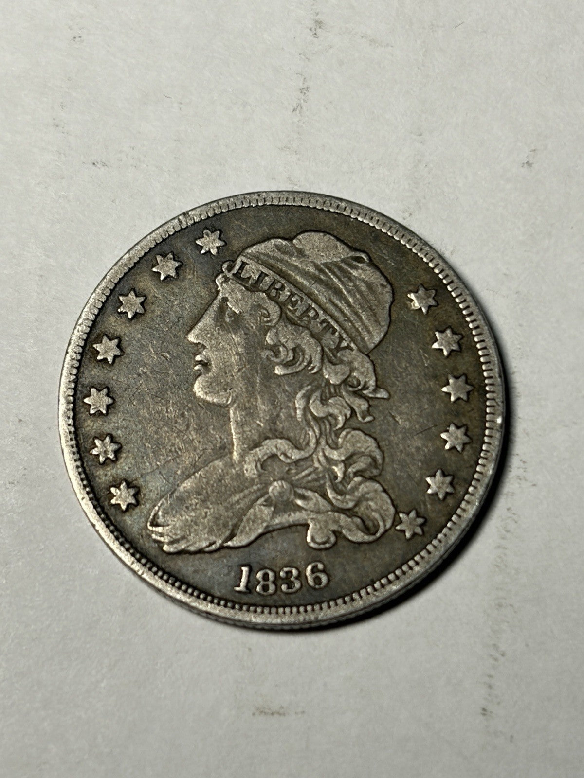 1836 Capped Bust Silver Quarter
