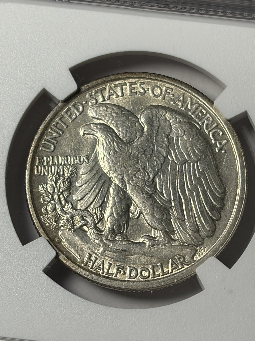 1918-D NGC UNC Details Walking Liberty Half Dollar