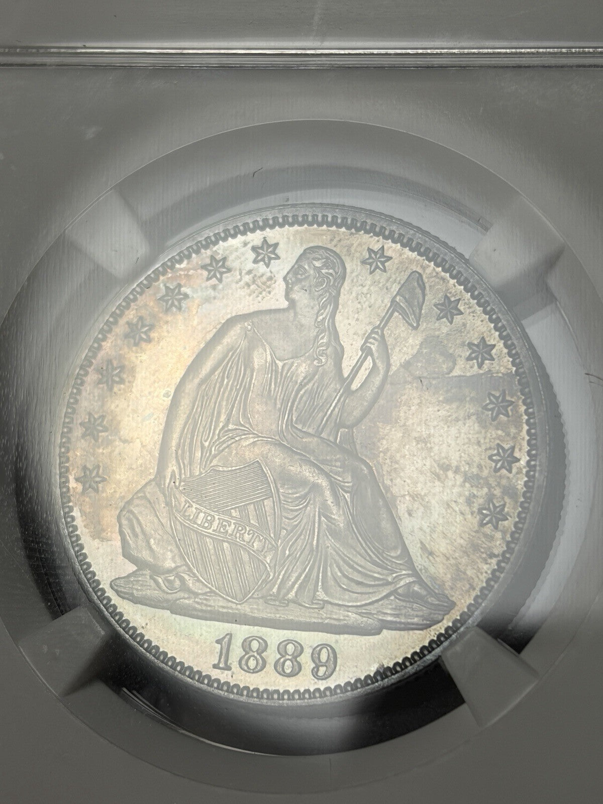 1889 NGC MS64 Seated Liberty Half Dollar Toned
