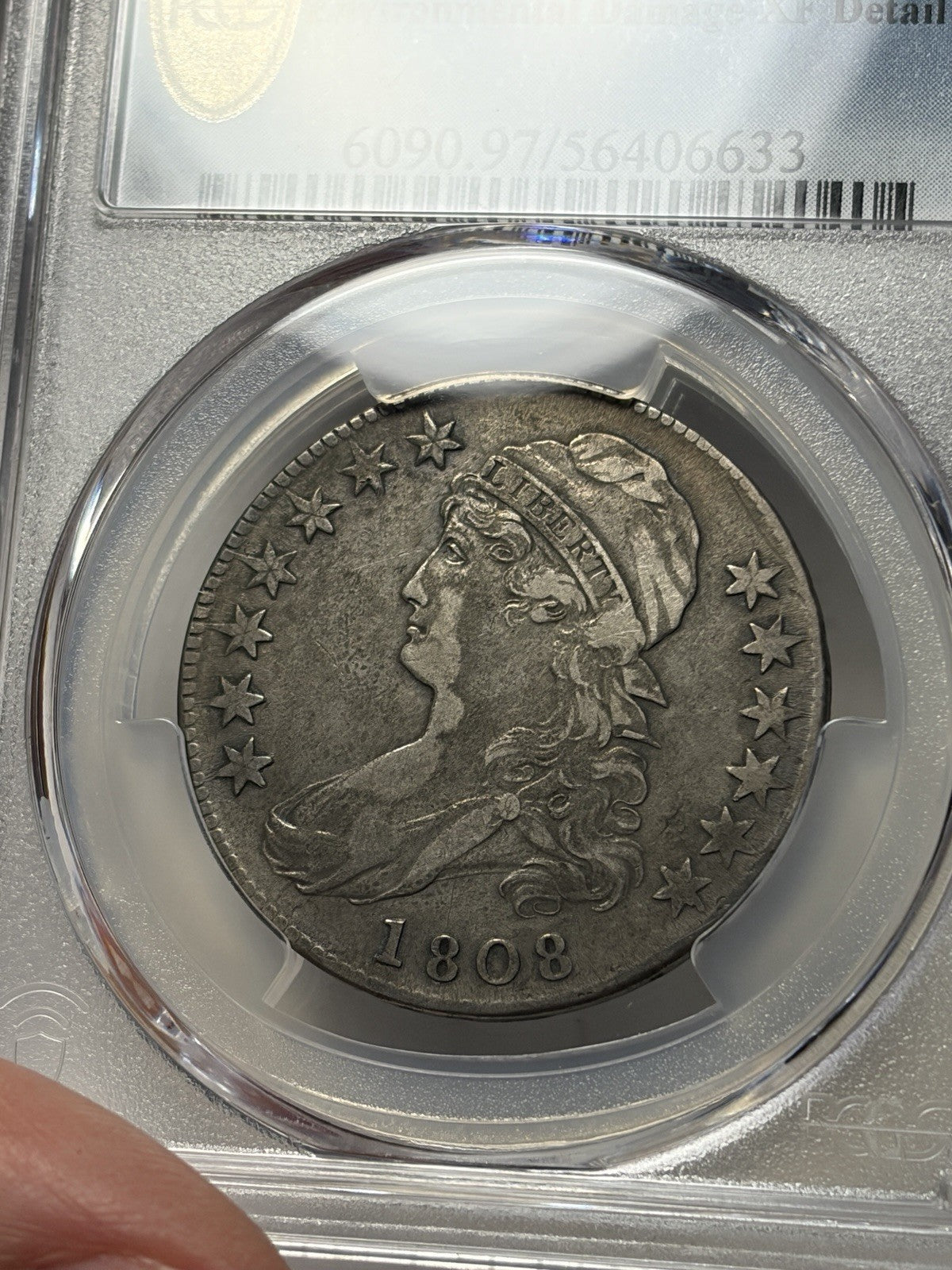1808 PCGS XF Details Capped Bust Half Dollar