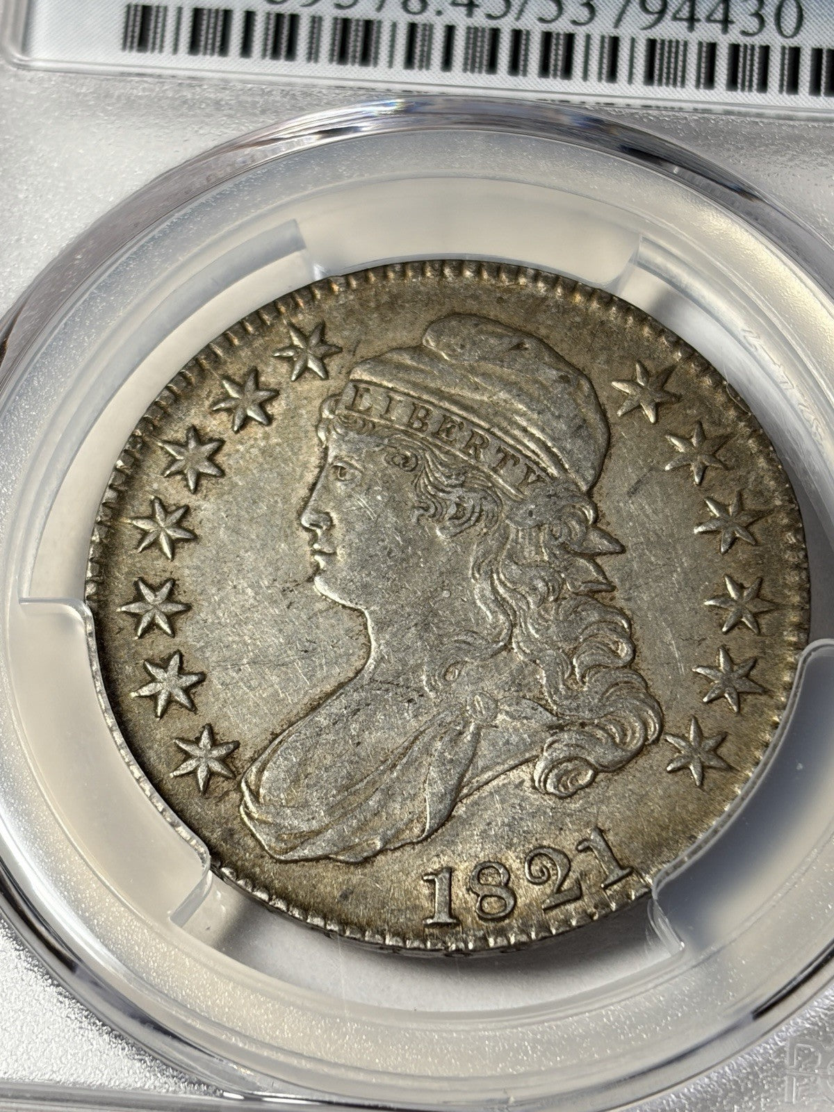 1821 PCGS XF45 CAC Capped Bust Half Dollar O-103