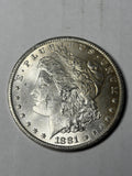 1881-CC Morgan Silver Dollar Uncirculated Toned