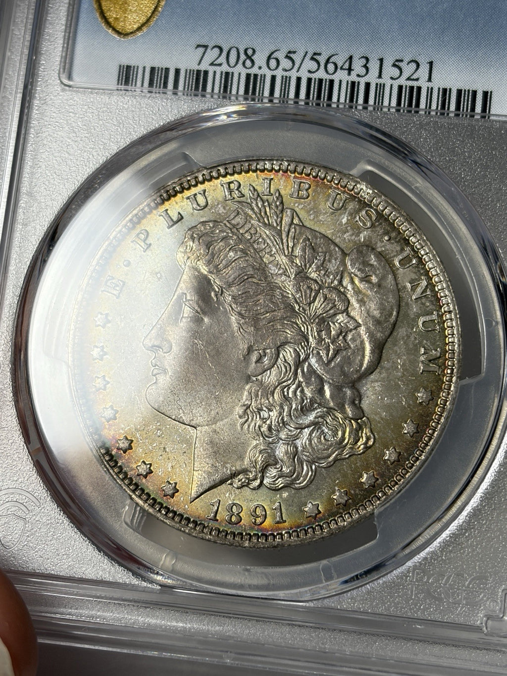 1891-O PCGS MS65 Morgan Silver Dollar Toned 