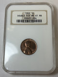 1955 NGC MS61 RB Double Die Obverse Old Fatty Holder