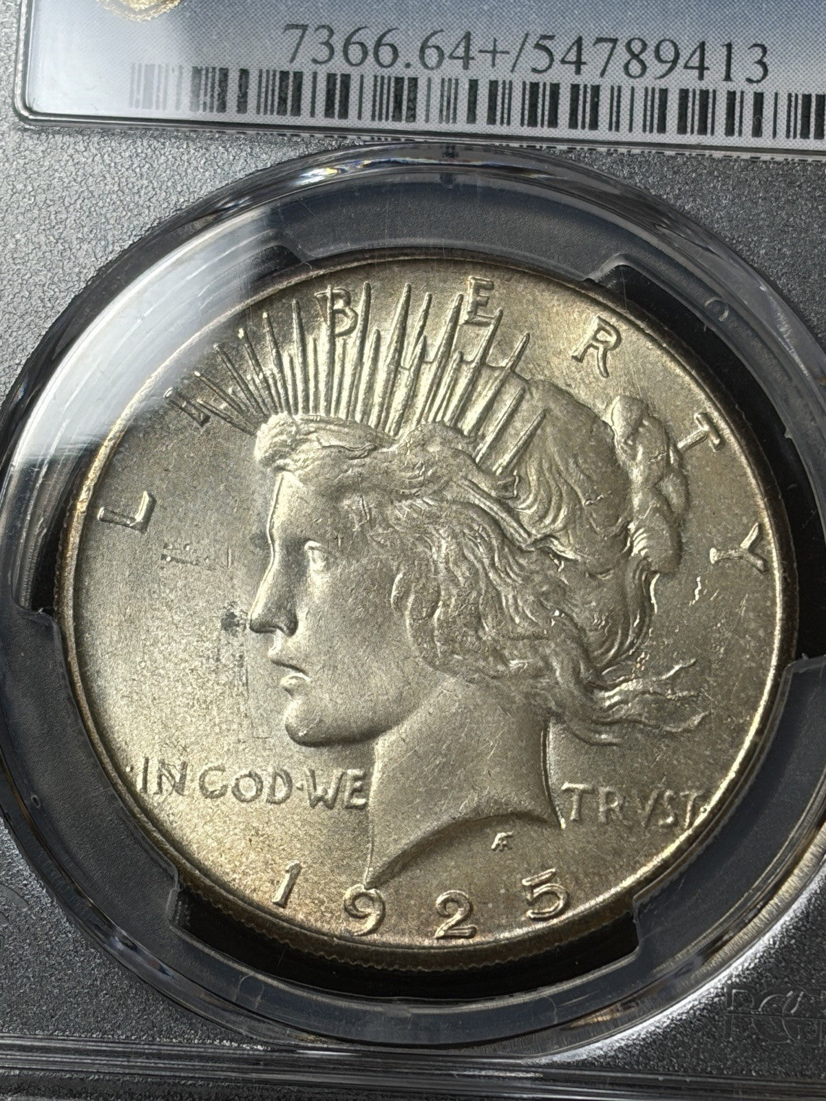 1925-S Peace Dollar PCGS MS64+ / ANACS MS65/65 Ex. Photograde