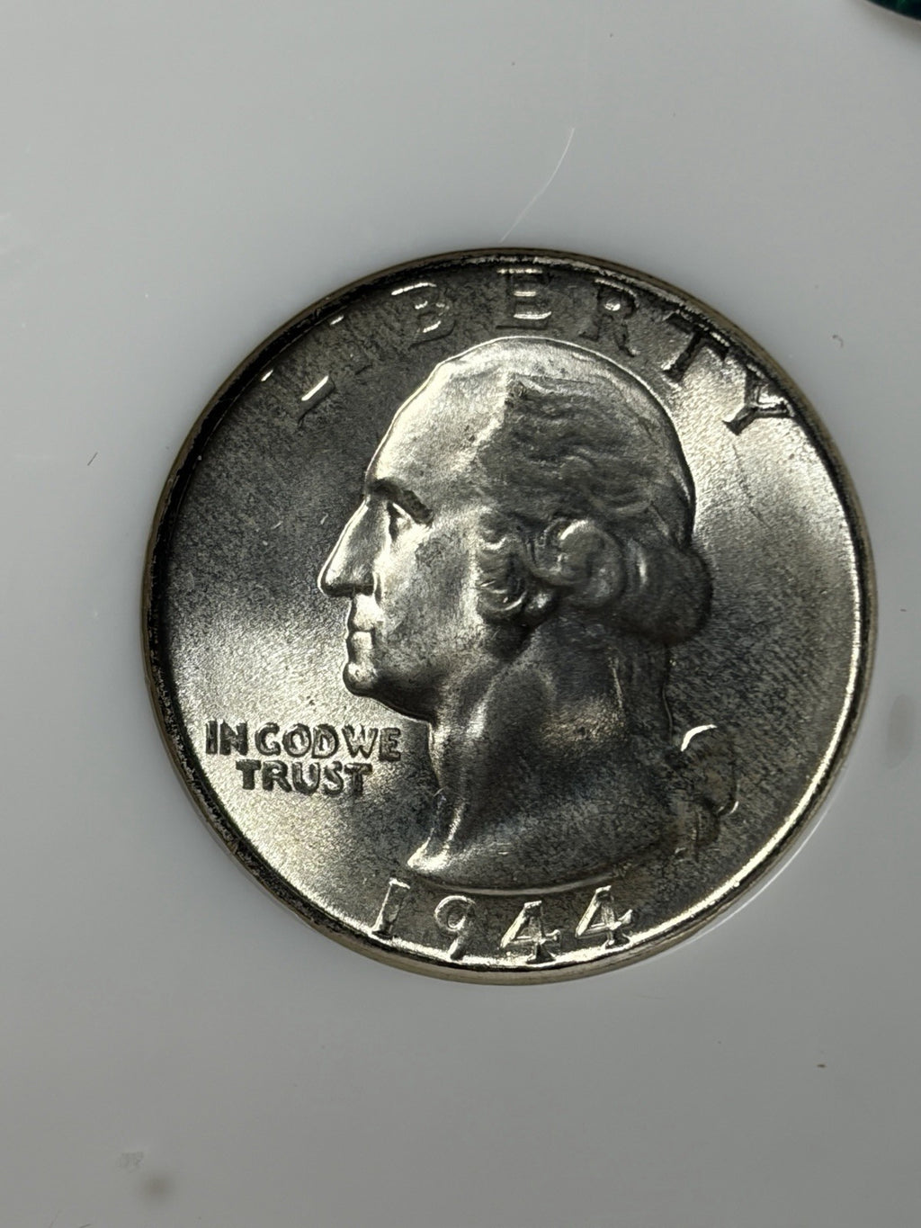 1944 NGC MS67 CAC Washington Silver Quarter Old Fatty Holder
