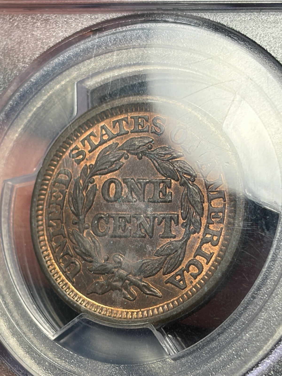 1848 PCGS MS65 RB CAC Braided Hair Large Cent