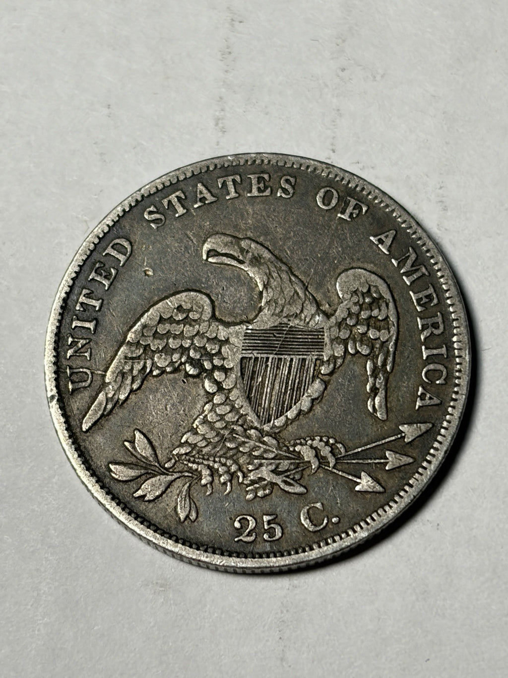 1836 Capped Bust Silver Quarter
