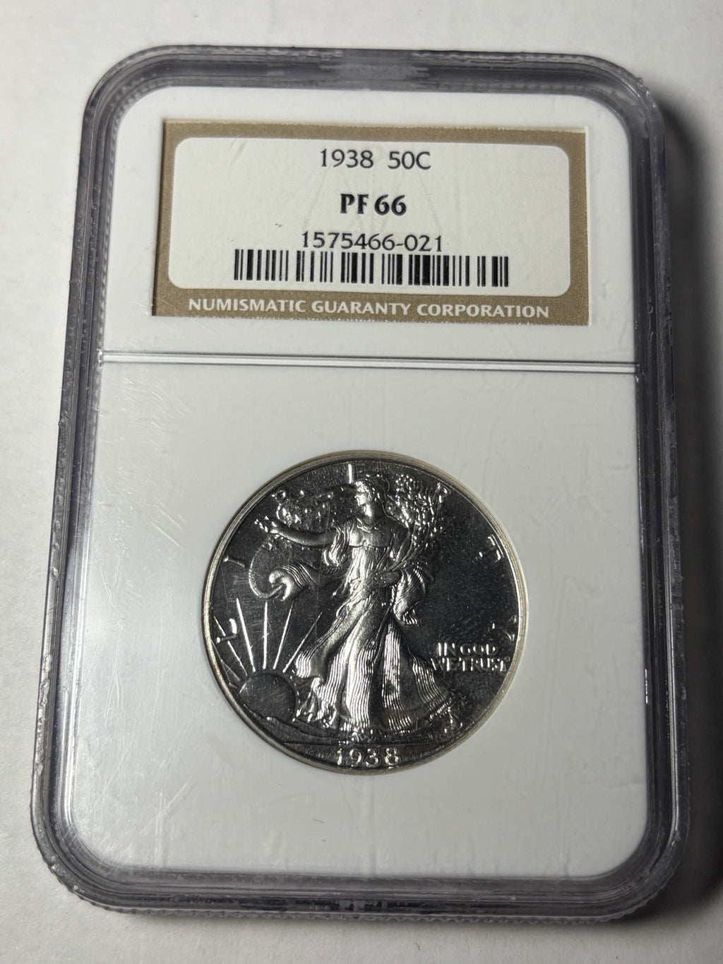 1938 NGC PF66 Walking Liberty Half Dollar PROOF
