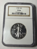 1938 NGC PF66 Walking Liberty Half Dollar PROOF