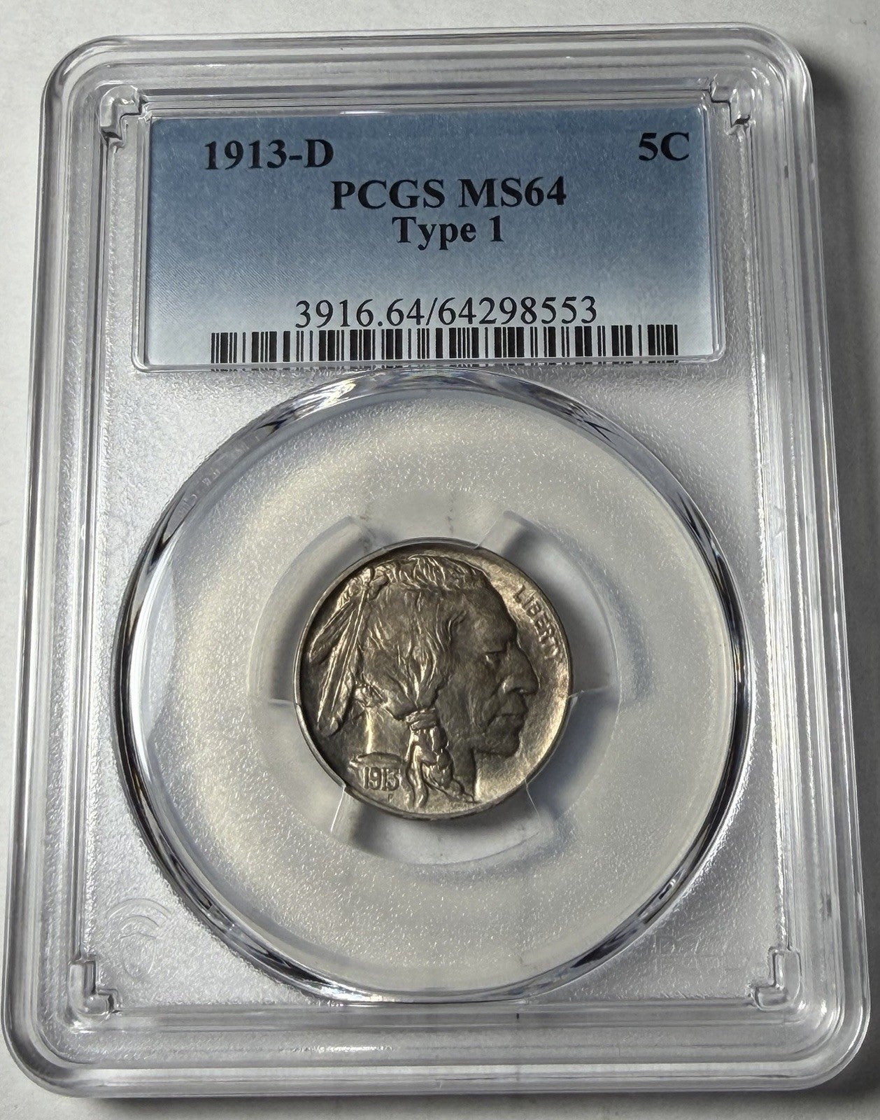 1913-D PCGS MS64 Buffalo Nickel Type 1