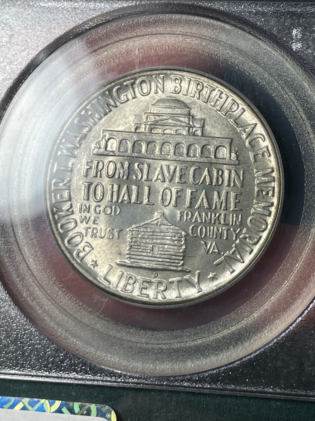 1946-D PCGS MS64 CAC Booker T Washington Commemorative Half Dollar Old Blue
